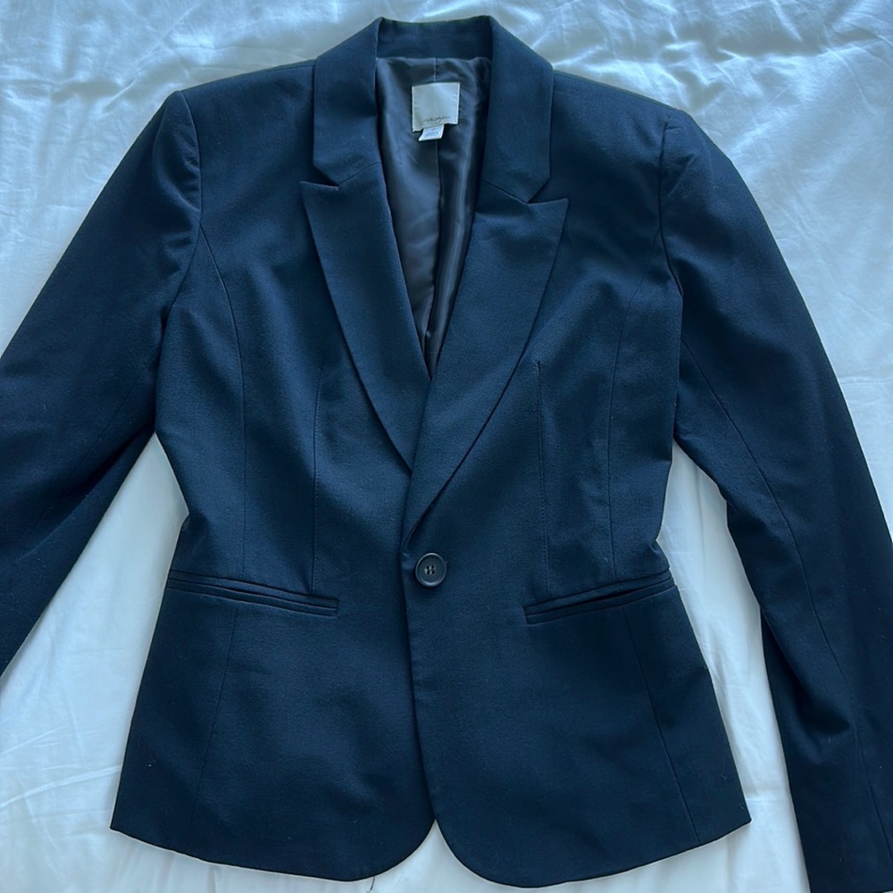 Navy Halogen Tailored Suit Jacket